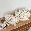 Cartoon teddy bear flower makeup bag, large capacity portable travel toiletries bag, miscellaneous storage bag, three piece set 