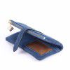 Retro frosted women's medium length multi card wallet buckle with two fold hand grip wallet 