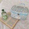 Fresh and Cute Makeup Bag, Countryside Style Cotton Fabric, Large Capacity Portable Storage Bag, Washing and Organizing Bag for Women 