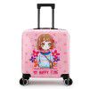 Children's suitcase, girls' small suitcase, babies' cartoon travel suitcase, boys' 18 inch luggage case 