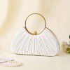 Hundred pleated banquet bag, women's handbag, socialite temperament banquet handbag, formal dress bag, circular ring handbag 