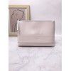 Makeup bag white women's portable large capacity hand strap texture storage bag 