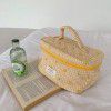 Fresh and Cute Makeup Bag, Countryside Style Cotton Fabric, Large Capacity Portable Storage Bag, Washing and Organizing Bag for Women 