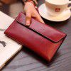 Long Wallet Women's Genuine Leather Buckle Minimalist Business Cowhide Thin Wallet Card 