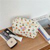 Cartoon teddy bear flower makeup bag, large capacity portable travel toiletries bag, miscellaneous storage bag, three piece set 