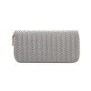 Leather woven wallet, women's wallet, medium length zippered handbag 