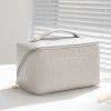 Vertical Pattern Pillow Makeup Bag Women's Large Capacity Portable Travel Cosmetics Storage Bag Washing Bag 