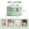 Makeup bag for women, new portable and large capacity cosmetic storage bag, box feeling waterproof, travel toiletries bag 