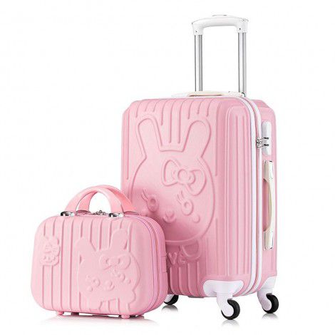 Trolley box, male and female student luggage, zipper box, leather box, boarding travel box 