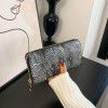 New Women's Wallet Retro Fashion Long Handheld Bag PU Flower Large Capacity Wallet Change Phone Bag 