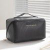 Vertical Pattern Pillow Makeup Bag Women's Large Capacity Portable Travel Cosmetics Storage Bag Washing Bag 