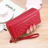 Wallet women's long handbag, mobile phone bag, double zipper large capacity bag 