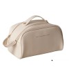 New Double Zipper High Beauty Makeup Bag, Organ Pillow Bag, PU Leather Portable Wash Bag, Travel Makeup Bag 