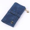 Retro frosted women's medium length multi card wallet buckle with two fold hand grip wallet 