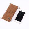 Retro frosted women's medium length multi card wallet buckle with two fold hand grip wallet 