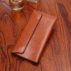 Long Wallet Women's Genuine Leather Buckle Minimalist Business Cowhide Thin Wallet Card 