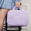 Cute cartoon cat makeup box, 14 inch cartoon carry on box, small luggage box, travel carry on suitcase 